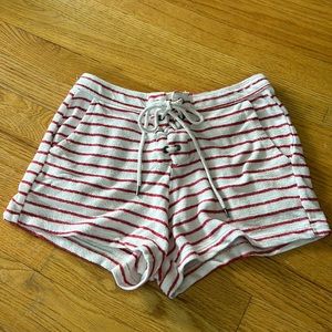 Aerie high waisted striped summer shorts